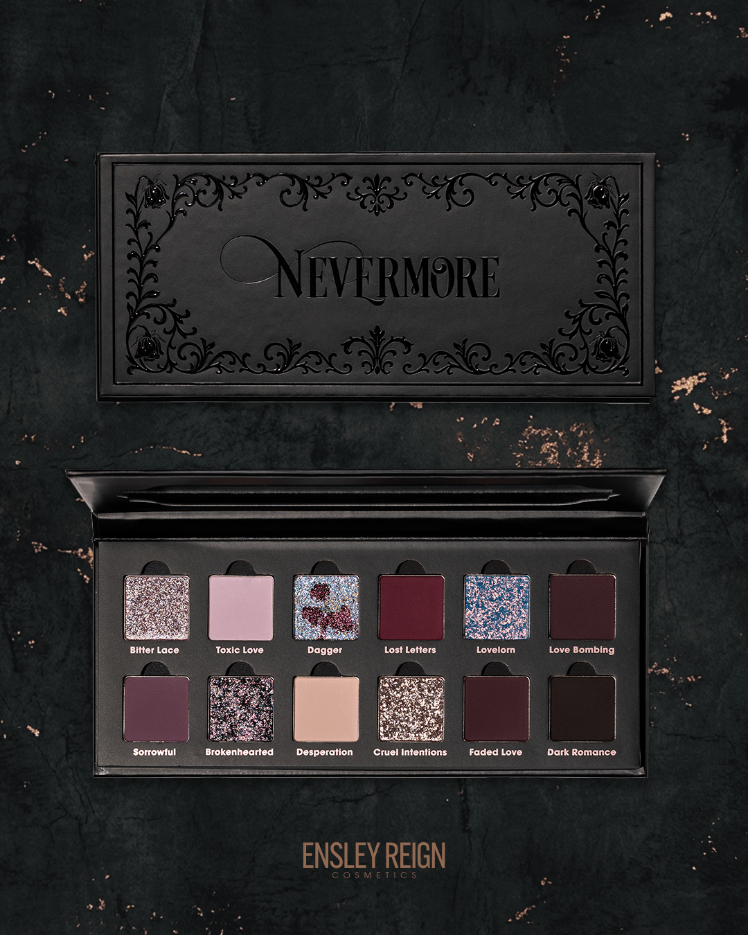 Nevermore 12 - Pan Pressed Pigment and Eyeshadow Palette - Ensley Reign Cosmetics